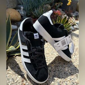 Adidas Campus ADV Black White Suede Sneakers